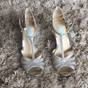 Betsey Johnson - Silver Sparkle Heels